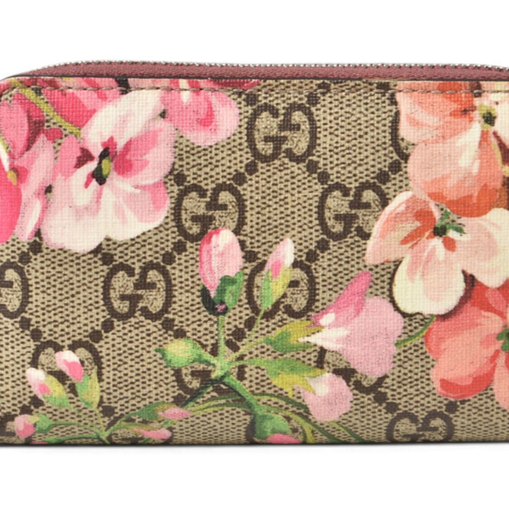 Gucci coin case/card case, GUCCI BLOOMS GG Blooms Supreme Canvas 421310 Pink ...